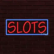 BRAND NEW "SLOTS" w/BORDER 30x12x1 INCH LED FLEX WINDOW/WALL INDOOR SIGN 31477