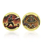Firefighter The Line of Fire Bravery Firemen Gold plated Challenge Coin Gift