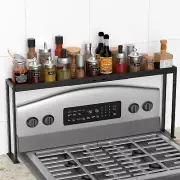 Spice Rack Shelf for Kitchen Stove, Adjustable 27 to 33 Inch Spice Rack Organize