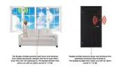 Security Alarm System for Home on Door and Window, Door stop, 110 dB White