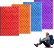 Roczential 4 Pack Camping Foam Pad Waterproof EVA Foam Seat, Foldable Z Waterproof Sitting Mat for Outdoor Pinic, Hiking, Backpacking, Mountaineering, Trekking