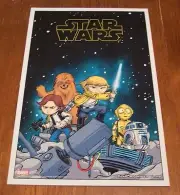 STAR WARS Marvel Comics Luke Skywalker LITHO GLOSSY PROMO POSTER ART NYCC