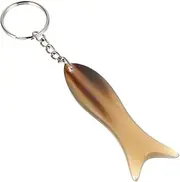 Ipetboom 1 PC Fish Shaped Scraping Plate Keychain Natural Horn Body Massager for Relief and Convenient Design for and Use