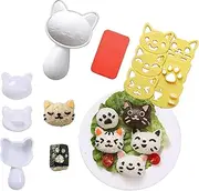 Onigiri Mold, Bento Box Accessories Bento Boxes for Kids Lunches Decor Lunch Box for Kids Kawaii Kitchen Sushi Kit of Animal Shape Sushi Mold DIY Press Sandwich Maker for Sandwich Press