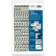 Chartpak 1/2-inch Black Stick-on Vinyl Letters & Numbers (01010), Full Sheet