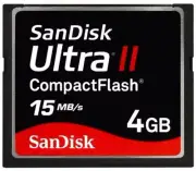 SanDisk 4 GB Ultra II Compact Flash Memory Card 15 MB/s Distr. (SDCFH-004G-A11)