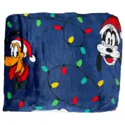 5x6 NWT Disney MICKEY Mouse Christmas LIGHTS The Big One Plush Throw Blanket