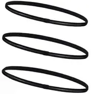[CJESLNA] 3Pcs Non-Slip Thin Black Elastic Sports Headbands Yoga Head Band Sweatband Sweat Band for Men and Women Football Basketball Soccer Tennis