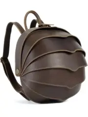 Roly-Poly Shaped Brown Retro Steam Backpack Punk