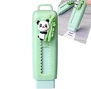 Push Pull Eraser | Cartoon Panda Pencil Push Pull Slide Erasers for Kids Retractable | Rubber Student Stationery, Writing Painting Drawing Clean Tool Cute for Home Shop