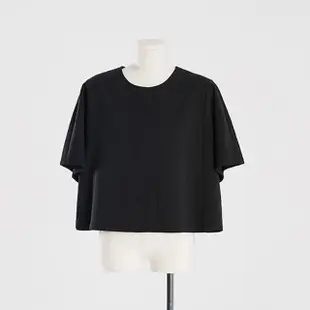 【MOMA】簡約圓領短袖小外套(黑色)