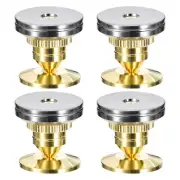 4pcs Speaker Spike with Pads Mat Double-Sided Adhesive Gold Tone