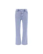 Tory Burch 70s Flare Crop Jeans Relaxed Fit Women Light Blue Pants