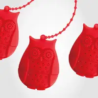 在飛比找PChome24h購物優惠-《Stylelife》創意造型濾茶器-紅色貓頭鷹