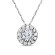 1 CT. T.W. Natural Diamond Frame Pendant in 10K White Gold