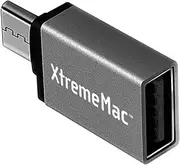 XtremeMac USB-C to USB-A 3.0 OTG Adapter, Plug & Play, Fast Charge Support, Quality Aluminum Case for MacBook, Samsung and Other USB-C Devices, Black
