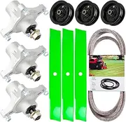 JSXDNWYJ Deck Rebuild Kit Blades Pulley Spindles B ELT Fits 119-8820 117-7268 110-6837-03 Compatible with Toro Timecutter SS5000 SS55035