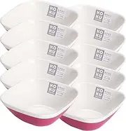 [KOKUBO] 94141 Small Bowl, Magenta Pink, Square Shape, Width 5.3 inches (13.5 cm) x Height 2.2 inches (5.5 cm), Set of 10, Made in Japan, Kitchen, Tableware, Dishwasher, Heat Resistant, Microwave