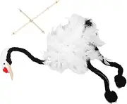 Unique Handmade Wooden Crane Marionette Puppet Fun Pull String for Childrens Creative Play Imagination Cognitive Development Safe and Craftsmanship