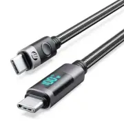 10ft LED Display USB C to USB C Fast Charging Cable for iPhone and MacBook