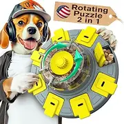 KADTC Dog Rotating Puzzle Toys Level 2 in 1 for Small/Medium/Larger Dogs Adjustable Slow Dispenser Food Puzzles Feeder Brain Mind Treat Interactive Game Puppy Mental Stimulation Enrichment Games AU