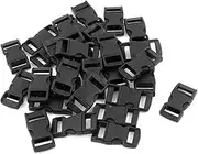 uxcell Plastic Webbing Straps Side Quick Release Buckle 10mm 30 Pcs Black
