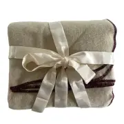 EWEMASS UMASS Wool Blanket 84"x 88' Twin/Double Natural Color Handmade NEW