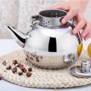 0.9L Stainless Steel Teapot with Strainer Coffee Water Tea Pots Silver Gold Home