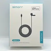 Simorr Wave L3 Lightning Lavalier Microphone Omni-Directional Lapel Mic - New