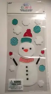 NEW Christmas Winter Frosty Snowman Snowmen window Gel Clings Stickers 29 pcs!!!