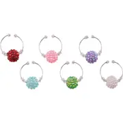 6pc Avanti Wine/Champagne Bottle Charms Set - Crystal Balls