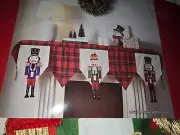 Holiday Time Christmas NUTCRACKERS MANTLE SCARF 82x29 NEW Decor
