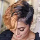 Short Black Brown Boy Cut Hair Wigs Pixie Cut Afro Wigs Wavy Y7Y7 For Wome O0E7