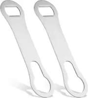 2 Pcs V Rod Bottle Opener Bartender, Pour Spout Removers Double Ended Flat Metal