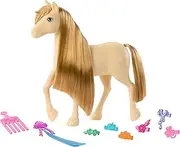 Barbie Horse & Accessories, Toys from Barbie Mysteries: The Great Horse Chase, Extra-Long Mane for Brushing & Styling Fun (Styles May Vary)