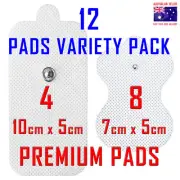 TENS EMS ELECTRODE PADS - 12 PREMIUM PADS VARIETY PACK ⭐⭐⭐⭐⭐