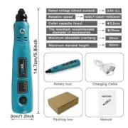 3.6V Mini Cordless Rotary Tool kit, USB Charging 3-Speed Rotary Tool Kit With 48