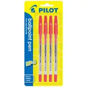Pilot BP-S Ballpoint Pens 1.0mm Red 4 Pack