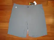 NWT Adidas Men's ClimaLite Stretch 3-Stripes Grey Golf Shorts $80 size 48
