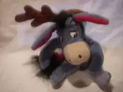 DISNEY EEYORE BEAN BAG WITH ANTLERS NEW WITH TUSH TAG