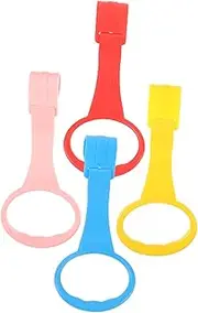 ifundom 4pcs Hanging Rings Locks Rattle Outlet Walker Retractable Carrier Playpen Handles for Harness for Walking Spinners for Babies Newborn Gate Plastic