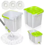 Small Spin Mop,Mop and Bucket Set,Microfiber Spin Mop with Bucket Detachable ...