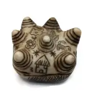 Peruvian Chumpi Natural Limestone Artifact Hand Carved Inca Snake 7 Points