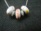 22 Inch Fenton Sterling Silver Necklace Fenton Glass Beads Stoppers & Spacers