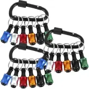 18Pcs Bits Holder Keychain, 1/4" Hex Shank Screwdriver Bits Holder, Quick-Cha...