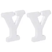 Foam Letters Y Letter EPS White Polystyrene Letter Foam 100mm/4 Inch, Pack of 2