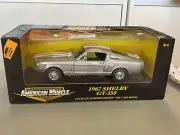 ERTL AMERICAN MUSCLE 1967 SHELBY GT-350 1/18 SCALE IECAST CAR SILVER
