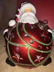 New Whimsical Santa Luminary w/Flameless Candle Timer