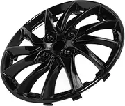 Kichvoe 1Piece Black Hubcap Cover for Wheels Durable Car Accessory for Replacing Lost Damaged Hubcaps Easy to Clean with Automotive Soap Enhances Vehicle