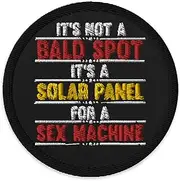 Embroidered Patches Novelty Baldheaded Baldpated Hair Baldy Skin Hilarious Barefaced Denudate Hairless Aficionado Black